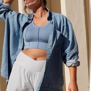 Aerie Offline Oversized Denim Shirt XS